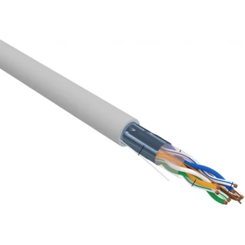 Кабель витая пара REXANT PRO F/UTP, CAT 5e, PVC, 4х2х0,52 мм, 24AWG, INDOOR, SOLID, серый, 305 м