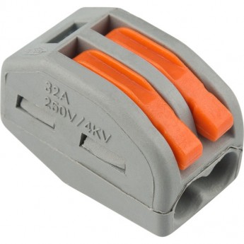 Клемма универсальная REXANT СМК 222-412, 2-проводная серая, 50 шт. Клемма универсальная REXANT СМК 222-412, 2-проводная серая, 50 шт.