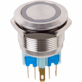 Кнопка антивандальная REXANT 22 12В фикс подсветка синяя Кнопка антивандальная REXANT 22 12В фикс подсветка синяя