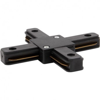 Коннектор REXANT для однофазного шинопровода X-образный черный