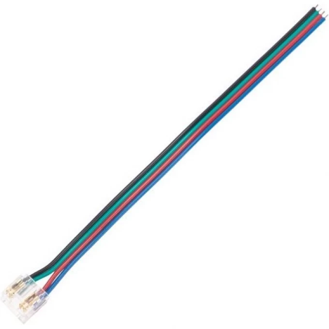 Коннектор REXANT с проводами для подключения к контроллеру светодиодной ленты RGB COB 10мм 148-110 Коннектор REXANT с проводами для подключения к контроллеру светодиодной ленты RGB COB 10мм 148-110