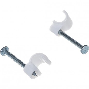 Крепеж кабеля REXANT круглый 6 мм, белый (упак. 20 шт) Крепеж кабеля REXANT круглый 6 мм, белый (упак. 20 шт)