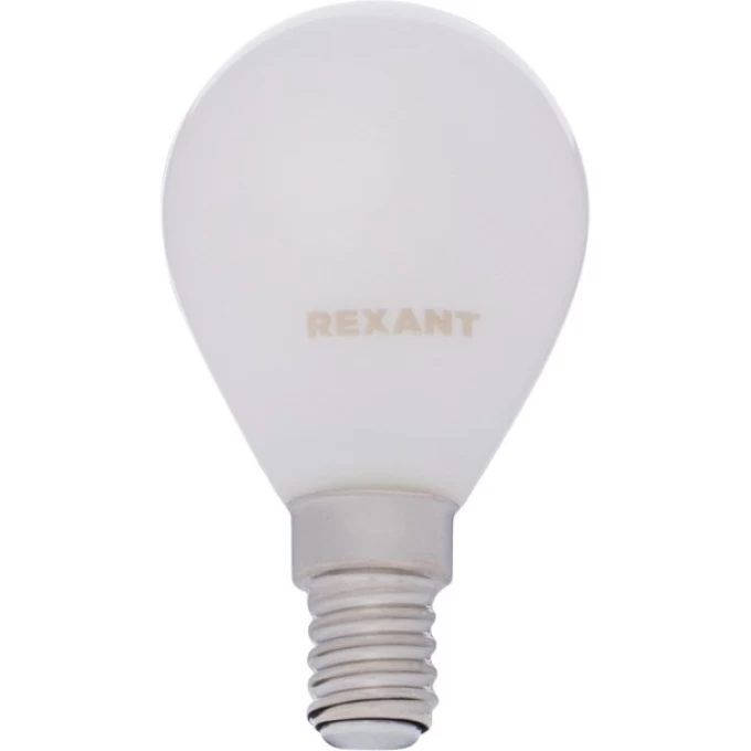 Лампа филаментная REXANT GL45 9.5 Вт 2700K E14 матовая колба 604-133 Лампа филаментная REXANT GL45 9.5 Вт 2700K E14 матовая колба 604-133