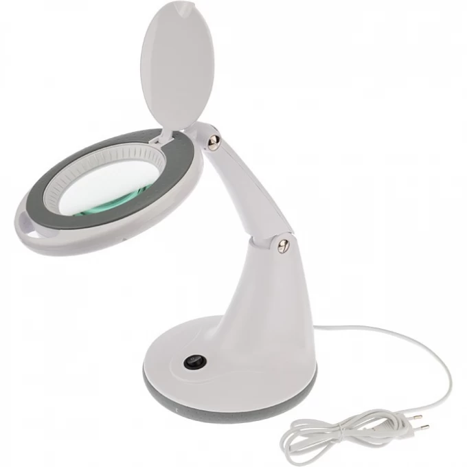 Лупа с подсветкой REXANT 3D+12D 30 SMD LED настольная белая 31-0245 Лупа с подсветкой REXANT 3D+12D 30 SMD LED настольная белая 31-0245