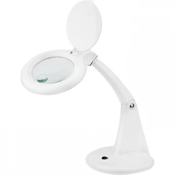 Лупа с подсветкой REXANT 3D+12D 40 SMD LED настольная белая