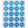 Наклейка REXANT знак электробезопасности «N» d - 20 мм (20шт на листе) 56-0059