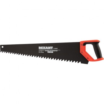 Ножовка по пенобетону REXANT 700 мм, защитное покрытие, твердосплавные напайки на зубья, двухкомпонентная рукоятка