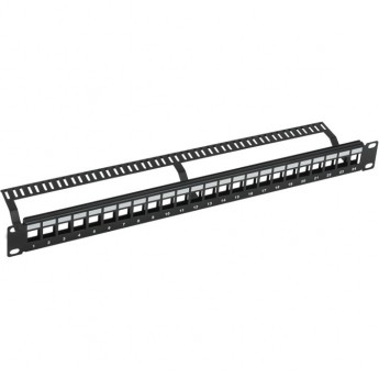 Панель коммутационная с кабельным органайзером 19", 1U, 24 порта, UTP, RJ-45, CAT 6 REXANT PRO Панель коммутационная с кабельным органайзером 19", 1U, 24 порта, UTP, RJ-45, CAT 6 REXANT PRO