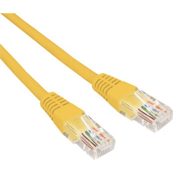 Патч-корд REXANT U/UTP 5e, RJ45-RJ45, неэкранированный, 26AWG, LSZH, желтый, 3 м
