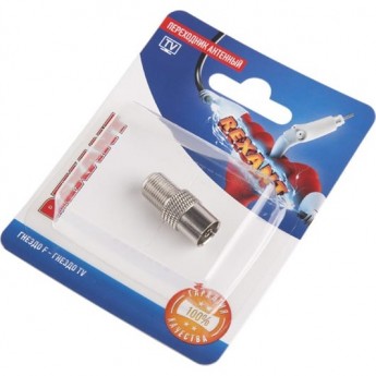 Переходник антенный REXANT гнездо F - гнездо TV Переходник антенный REXANT гнездо F - гнездо TV