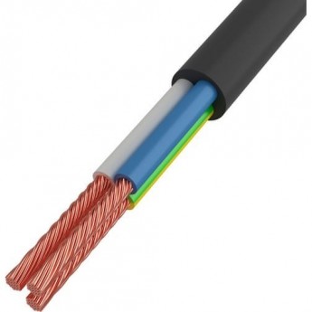 Провод REXANT ПВС 3x1.5 мм² соединительный черный 5 м Провод REXANT ПВС 3x1.5 мм² соединительный черный 5 м