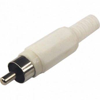 Разъем REXANT штекер RCA белый пайка Разъем REXANT штекер RCA белый пайка