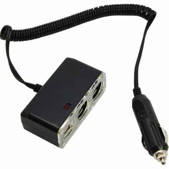Разветвитель автоприкуривателя REXANT 2 гнезда 2хUSB шнур спираль 1.5 м Разветвитель автоприкуривателя REXANT 2 гнезда 2хUSB шнур спираль 1.5 м