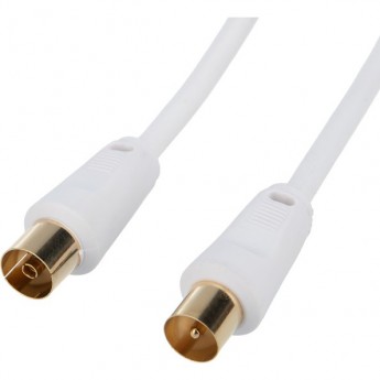 Шнур REXANT ТВ гнездо - ТВ штекер 5 м белый Шнур REXANT ТВ гнездо - ТВ штекер 5 м белый