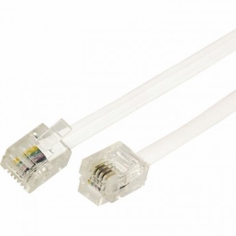 Шнур телефонный REXANT удлинитель RJ-11(6P-4C) 7 м белый Шнур телефонный REXANT удлинитель RJ-11(6P-4C) 7 м белый