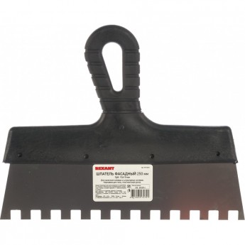 Шпатель фасадный REXANT 250 мм зуб 10х10 нержавеющая сталь, пластмассовая ручка