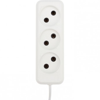 Удлинитель REXANT 3 гнезда, 5 м, 2х0.75 мм², б/з, белый (Сделано в России) Удлинитель REXANT 3 гнезда, 5 м, 2х0.75 мм², б/з, белый (Сделано в России)