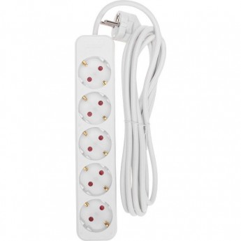 Удлинитель REXANT STANDARD 5 гнезд 3м 3х1,0мм белый
