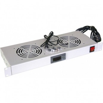 Вентиляторный модуль REXANT 19" с термостатом 1U с 2-мя вентиляторами