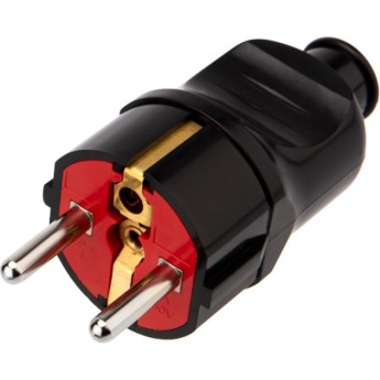 Вилка REXANT Евро прямая с з/к 16А черная